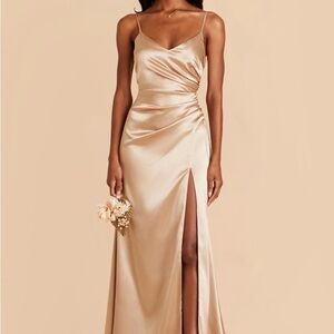 Birdy Grey Satin Bridesmaid Dress in Champagne